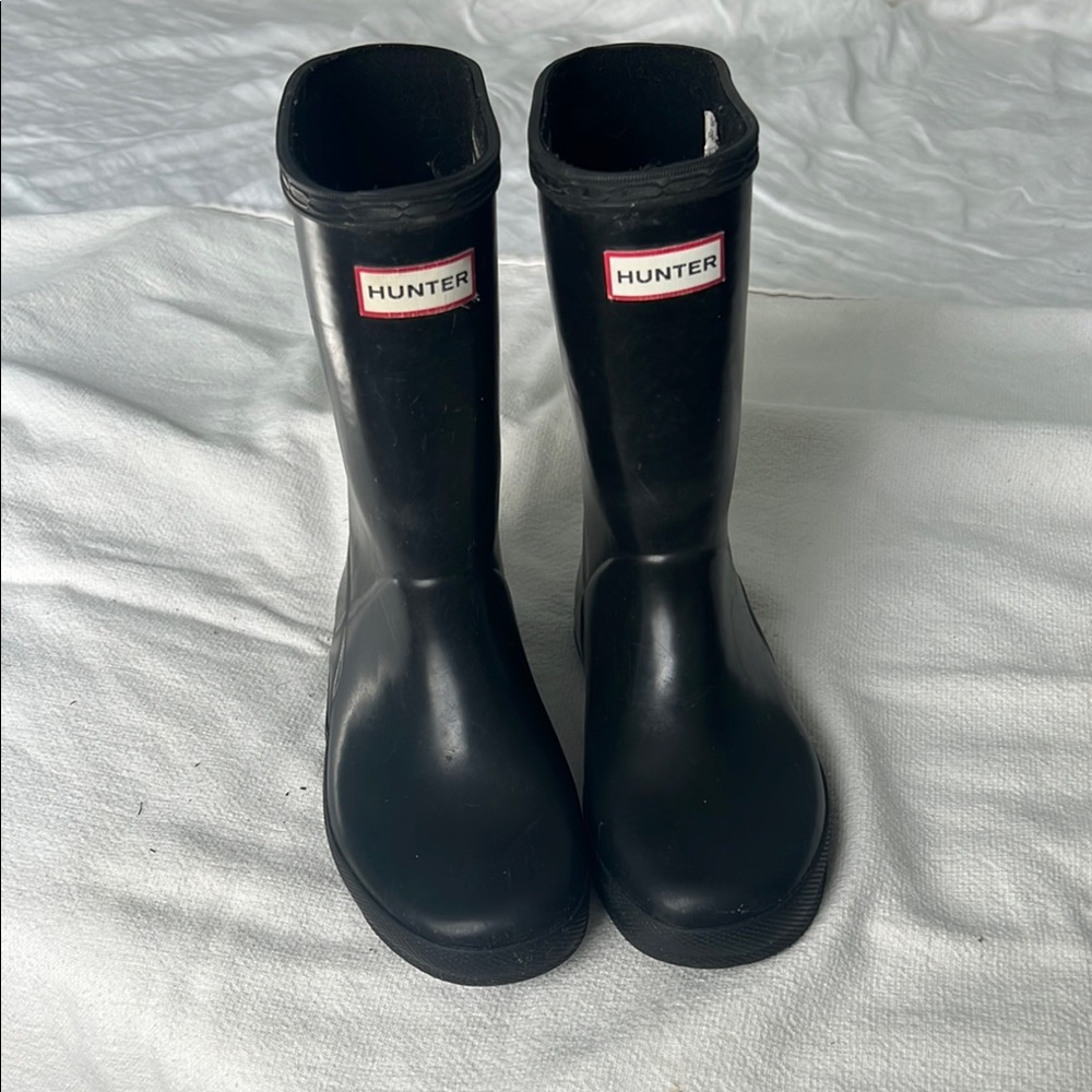 Hunter Kids Black Rain Boots